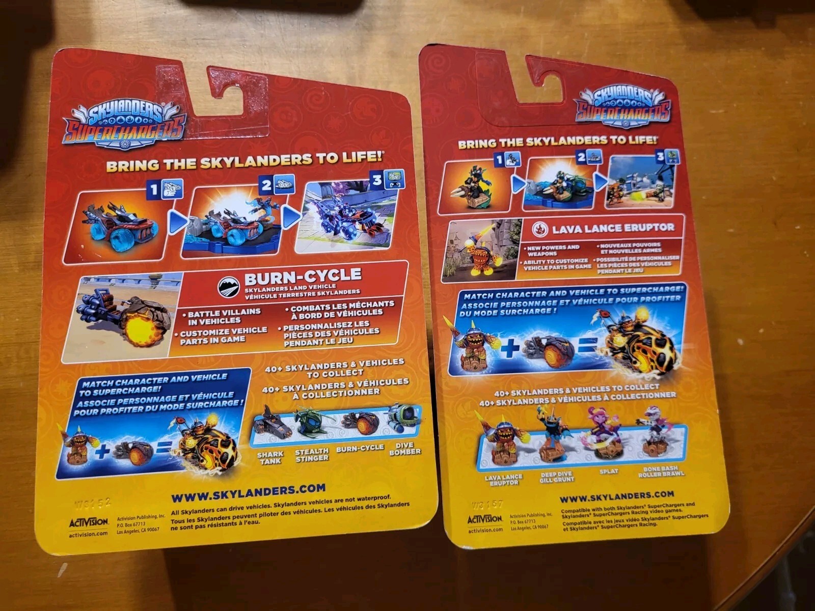 LOT OF 2 Skylanders Superchargers BURN-CYCLE & LAVA LANCE ERUPTOR Fire READ
