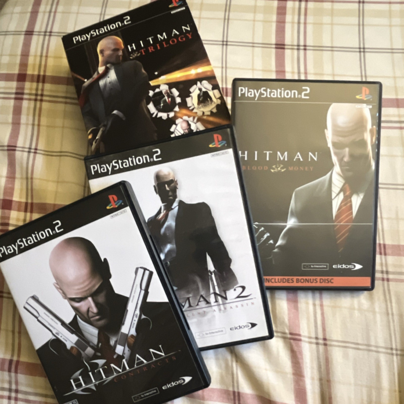 Eidos PlayStation Hitman Trilogy PS2 Games w/ Cases, Manuals & Bonus Discs