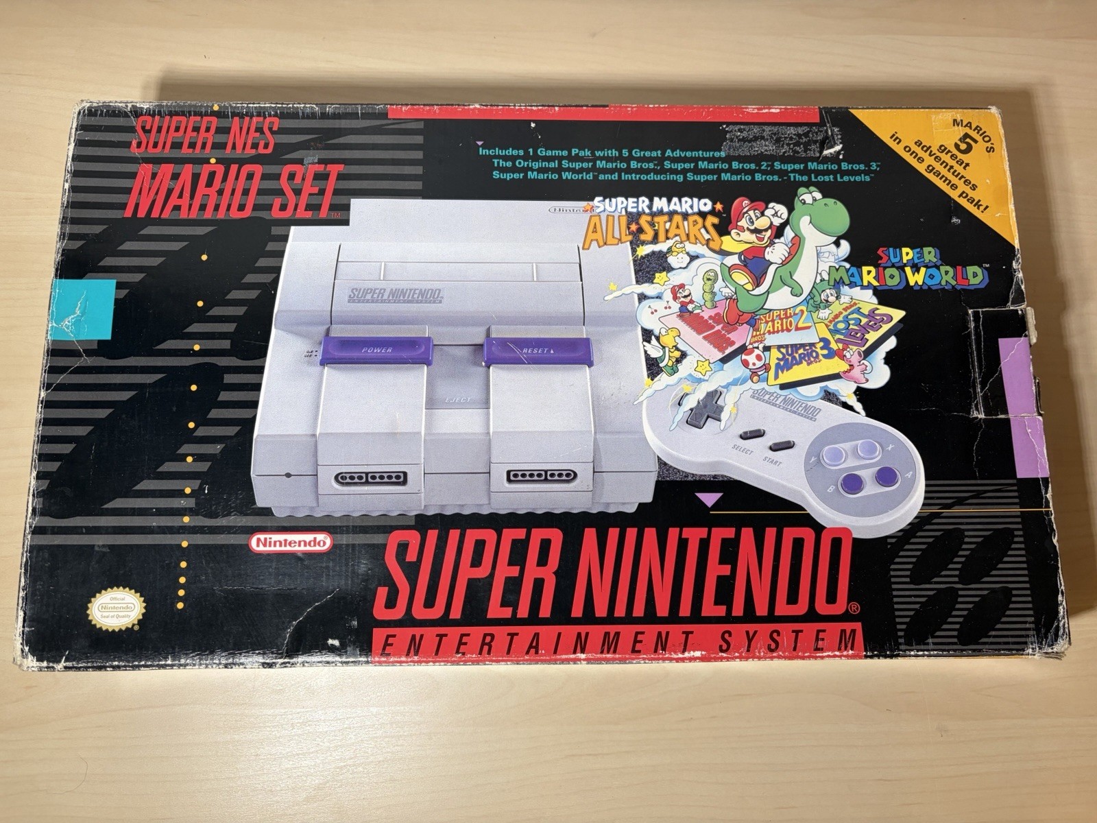 Super Nintendo SNES Console Super Mario All Stars – Complete – Mint Condition