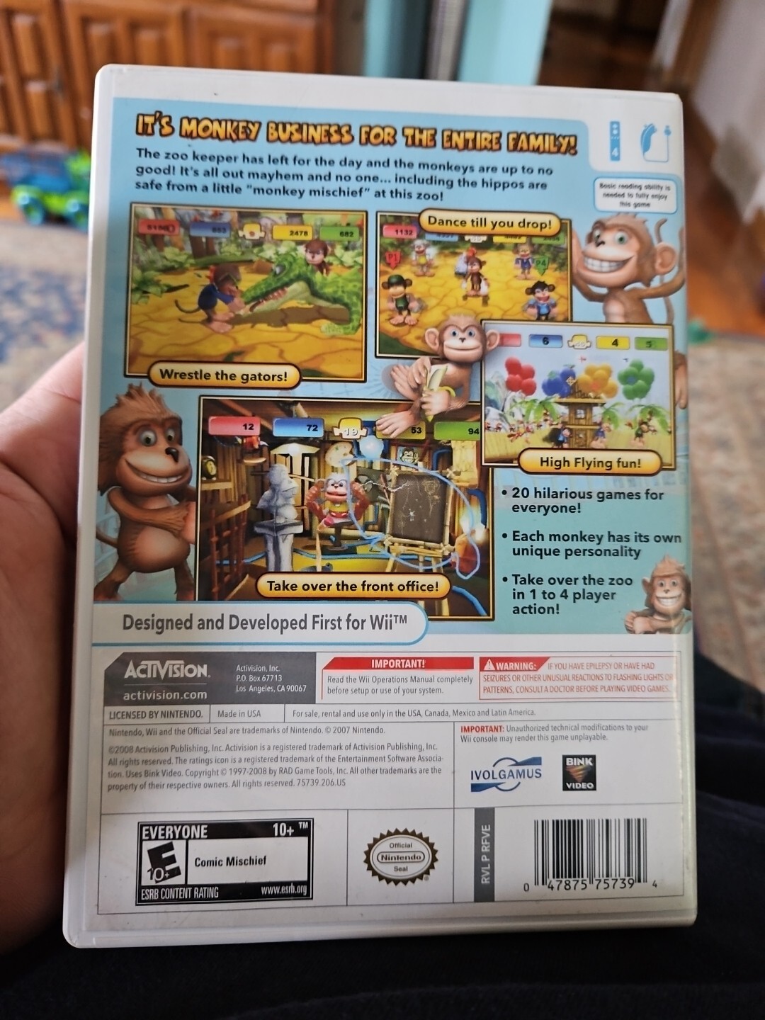 Monkey Mischief Party Time (Nintendo Wii, 2008) Complete