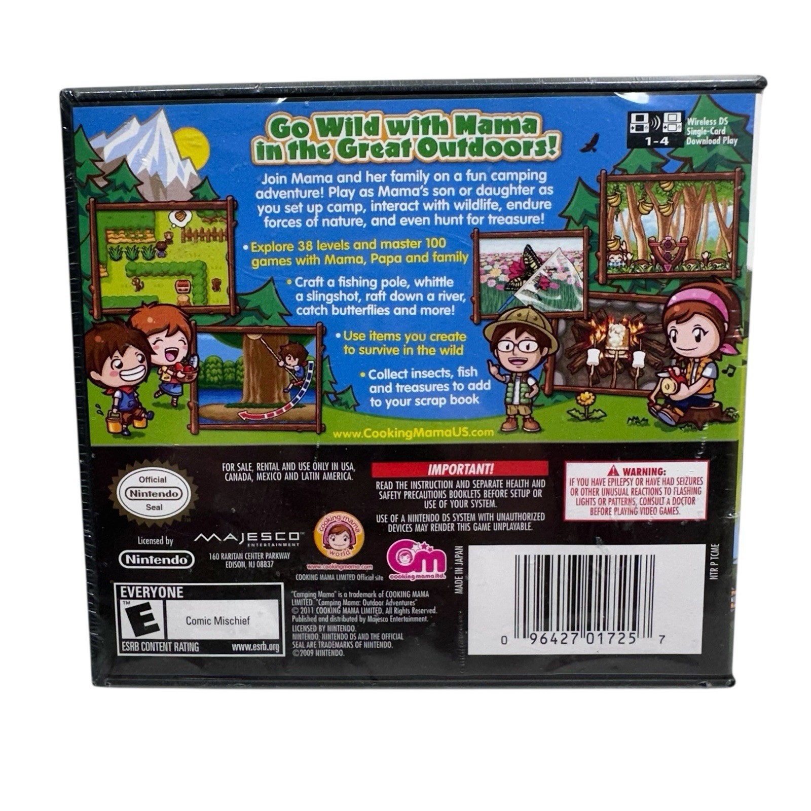 Camping Mama Outdoor Adventures Nintendo DS New Sealed Some Rips On The Plastic