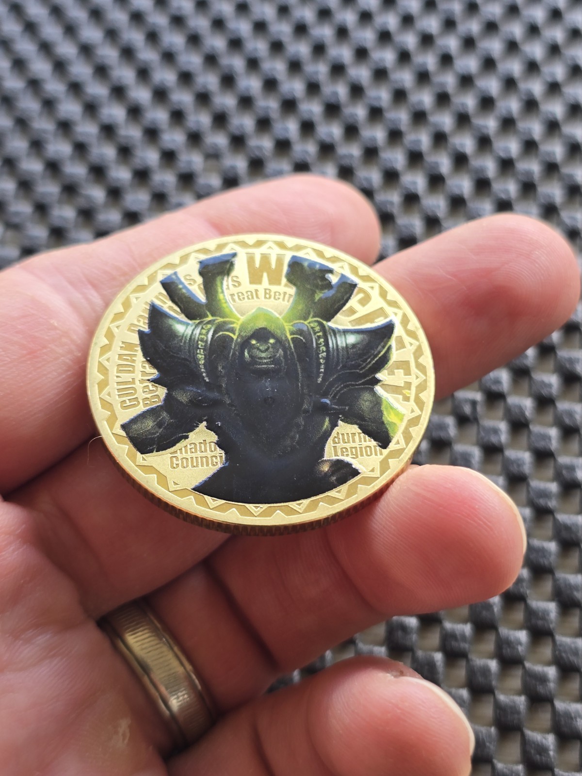 World Of Warcraft Coin Medal Card Alliance Series Rare Promo Blizzard [Gul’Dan]