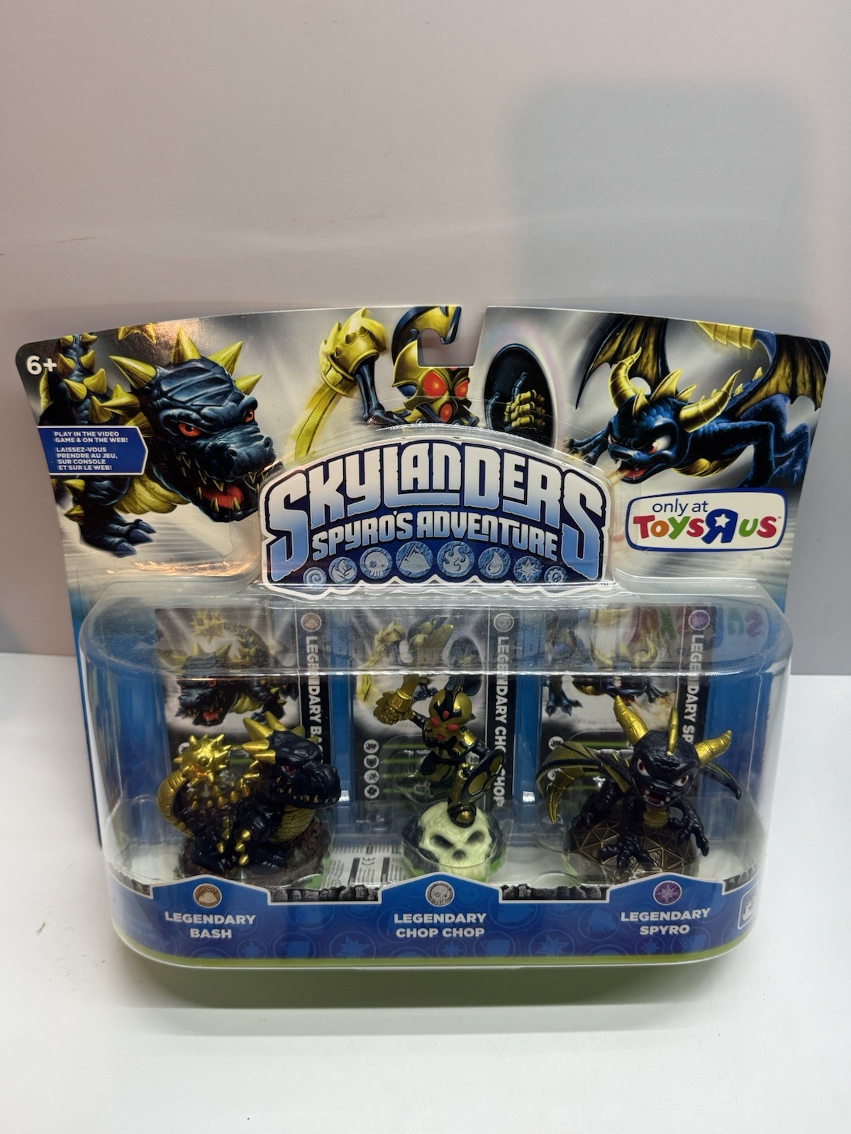 SKYLANDERS HOLY GRAIL NEW SEALED TOYS R US Legendary Bash/Chop Chop/Spyro figure