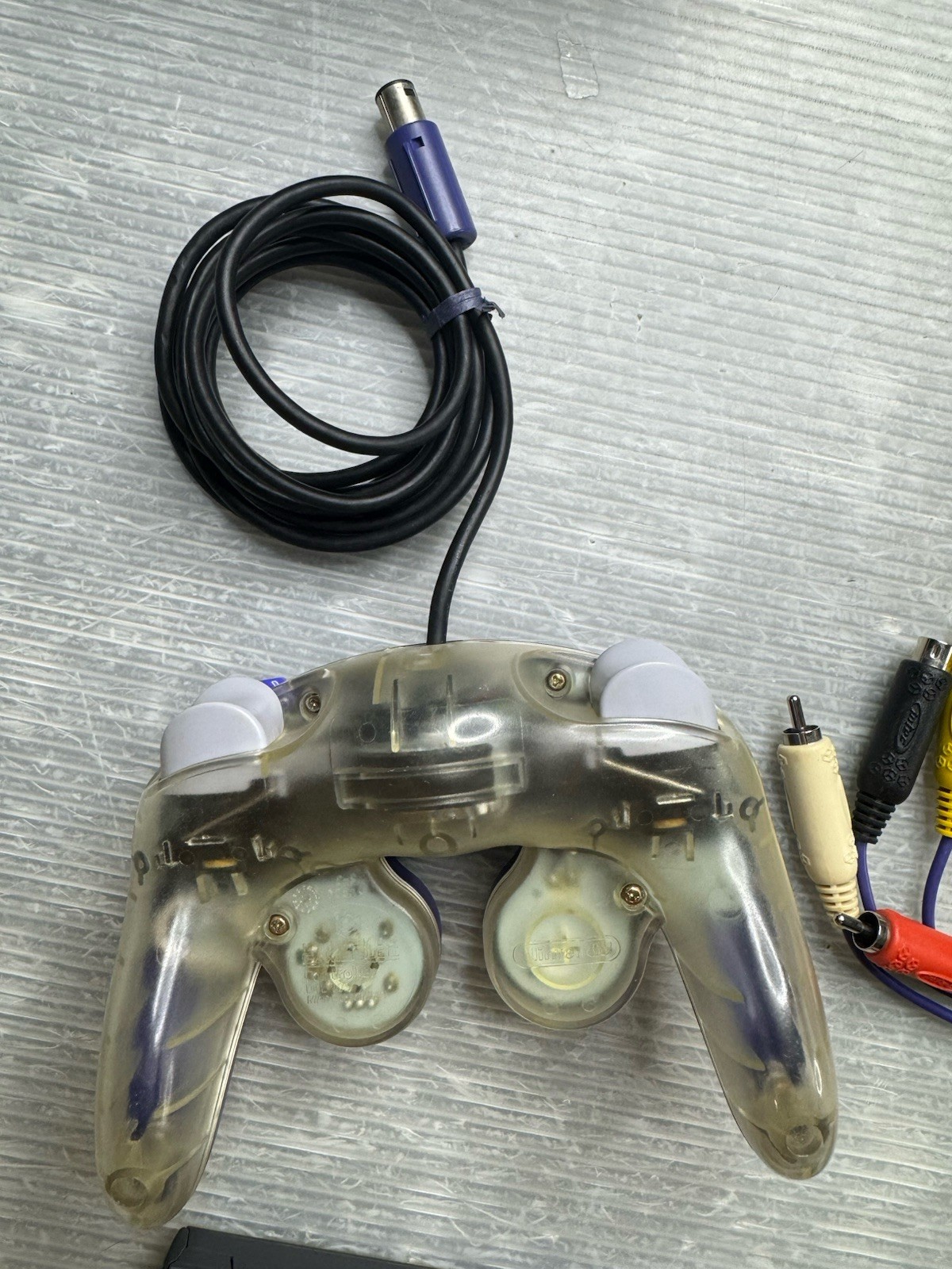 NINTENDO GAMECUBE CONSOLE DOL-001 Indigo power cord A/V cable METROID PRIME 1& 2