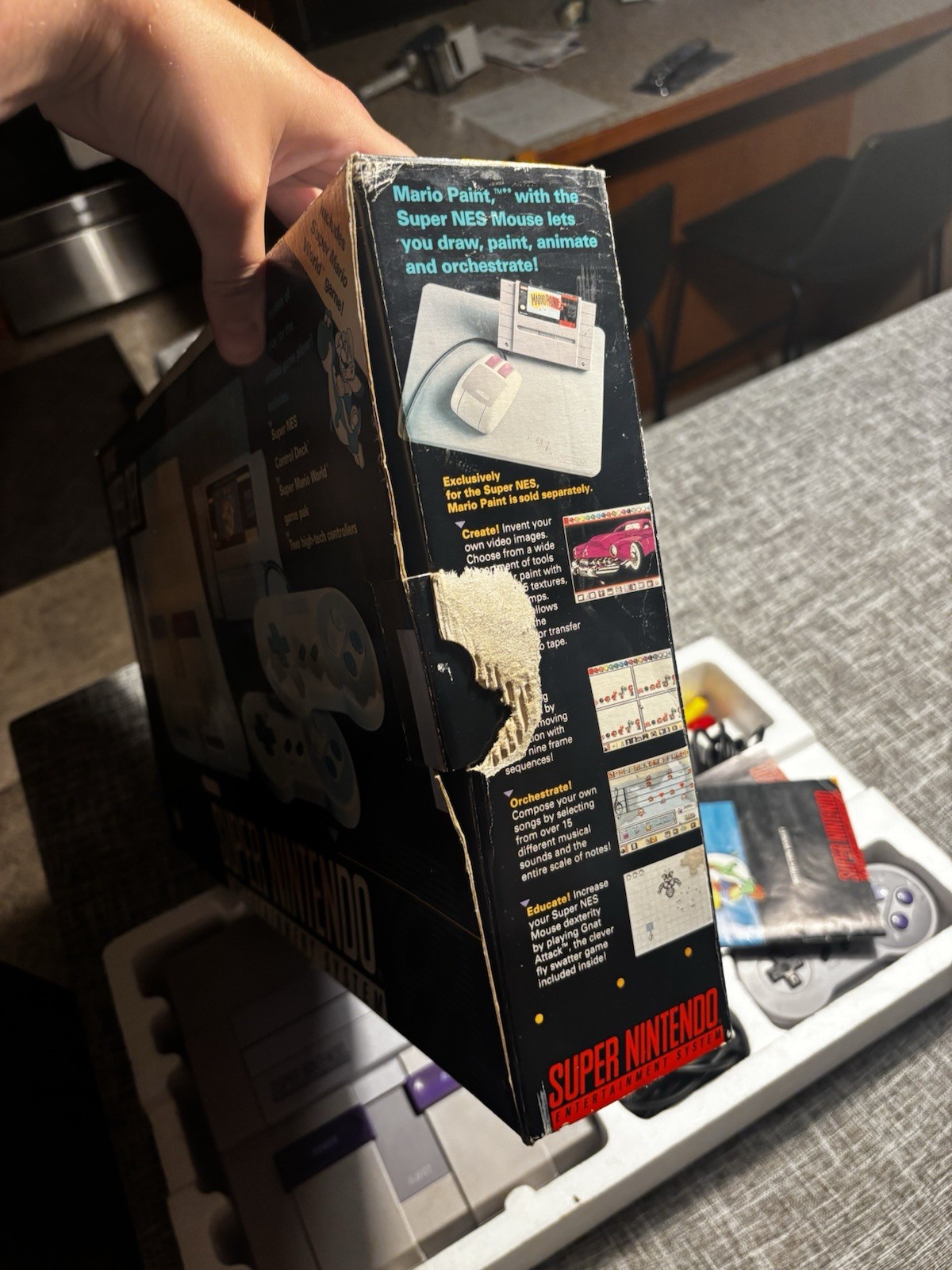Nintendo Super NES Super Set Console with Super Mario World Complete In Box
