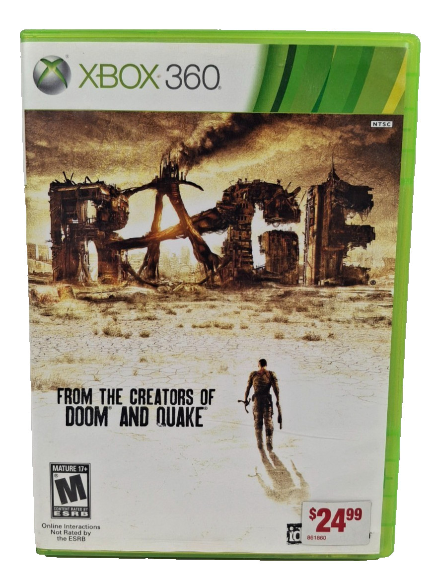 Rage Xbox 360 Video Game Complete Tested and Works Great