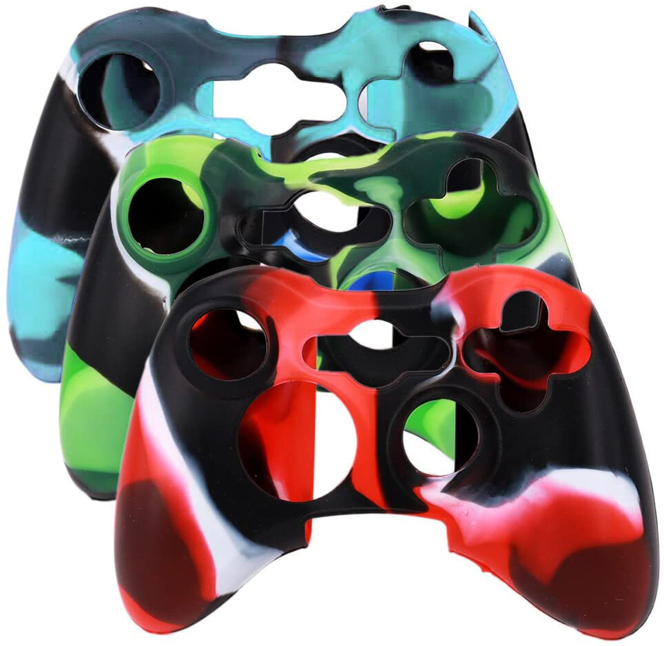 4 X Rubber Skin Silicone Gel Protective Cover For Microsoft Xbox 360 Controller