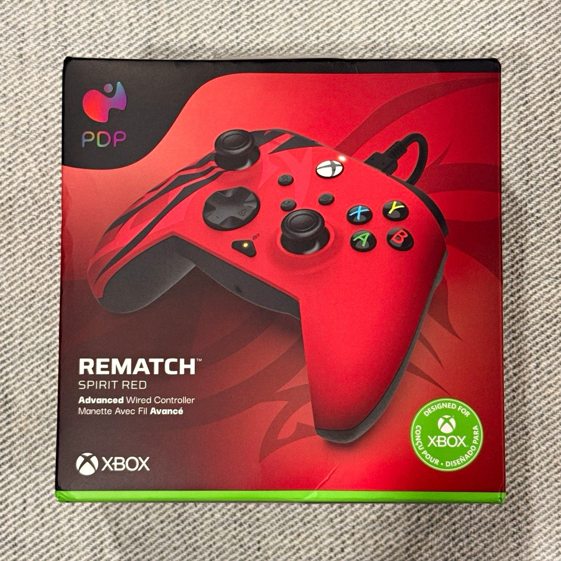 PDP Rematch Spirit Red Advanced Wired USB-C Controller for Xbox, PC – Rumble
