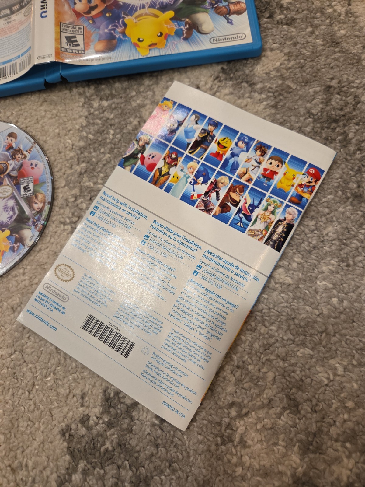 Nintendo Super Smash Bros. for Wii U w/ Manual Complete CIB Tested