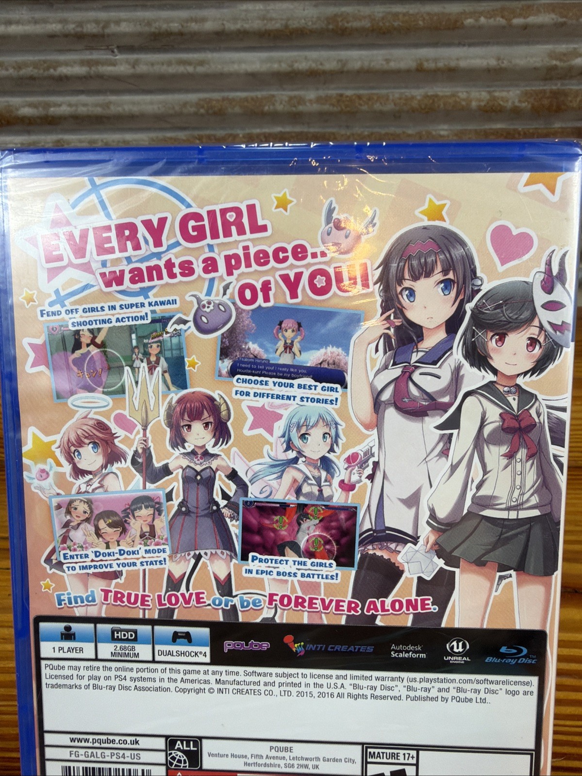 Gal Gun Double Peace Playstation 4 PS4 W/Art Booklet New Factory Sealed