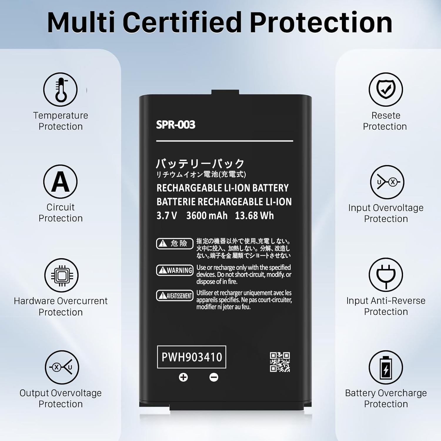 SPR-003 Battery, 3600mAh New Upgrade High Capacity Battery Replacement for…