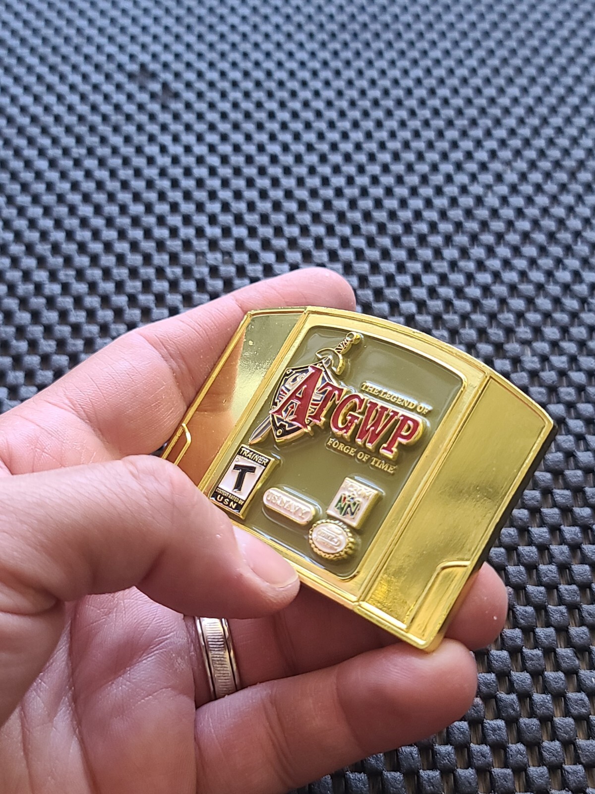 Legend of Zelda Ocarina of Time Challenge Coin Medal Nintendo 64 Promo US NAVY G
