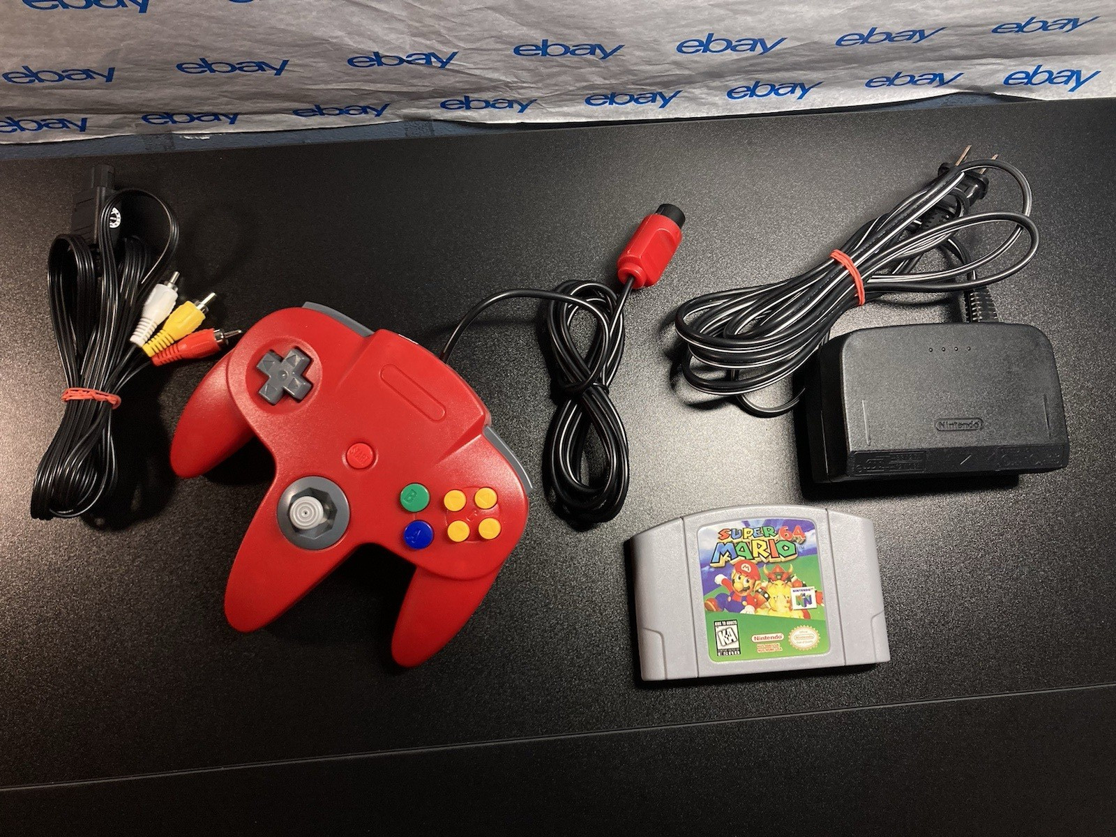 Nintendo 64 N64 Console + Super Mario 64+Controller+Cords