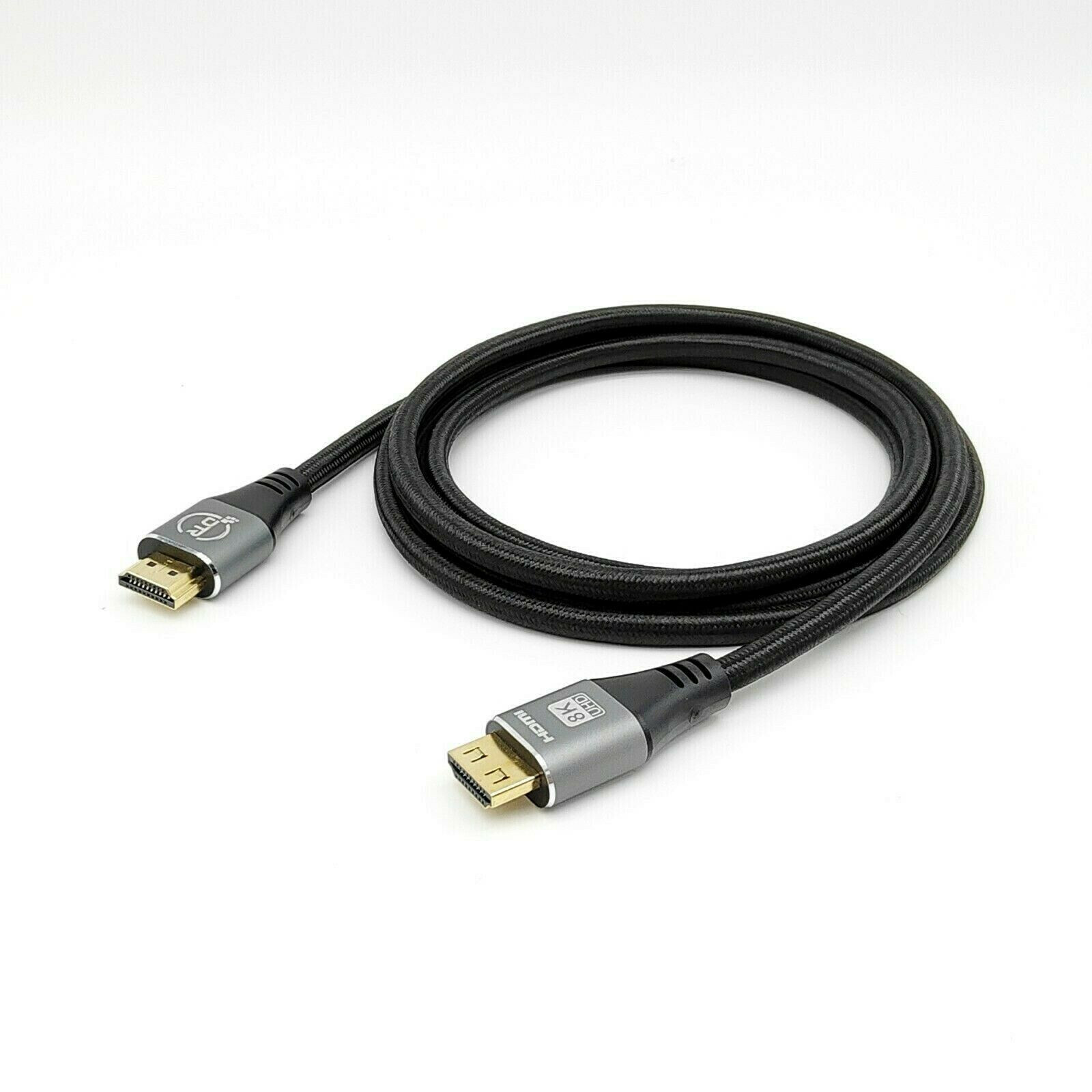 8K HDMI Cable 2.1 UHD 6 FT HDTV 3D 2160P HDR 120Hz 240Hz 48Gbps Dolby