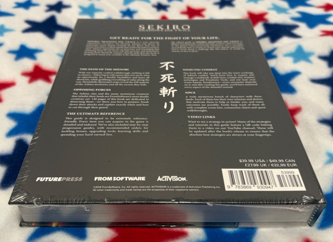 Sekiro: Shadows Die Twice Official Strategy Guide Future Press Hardcover SEALED