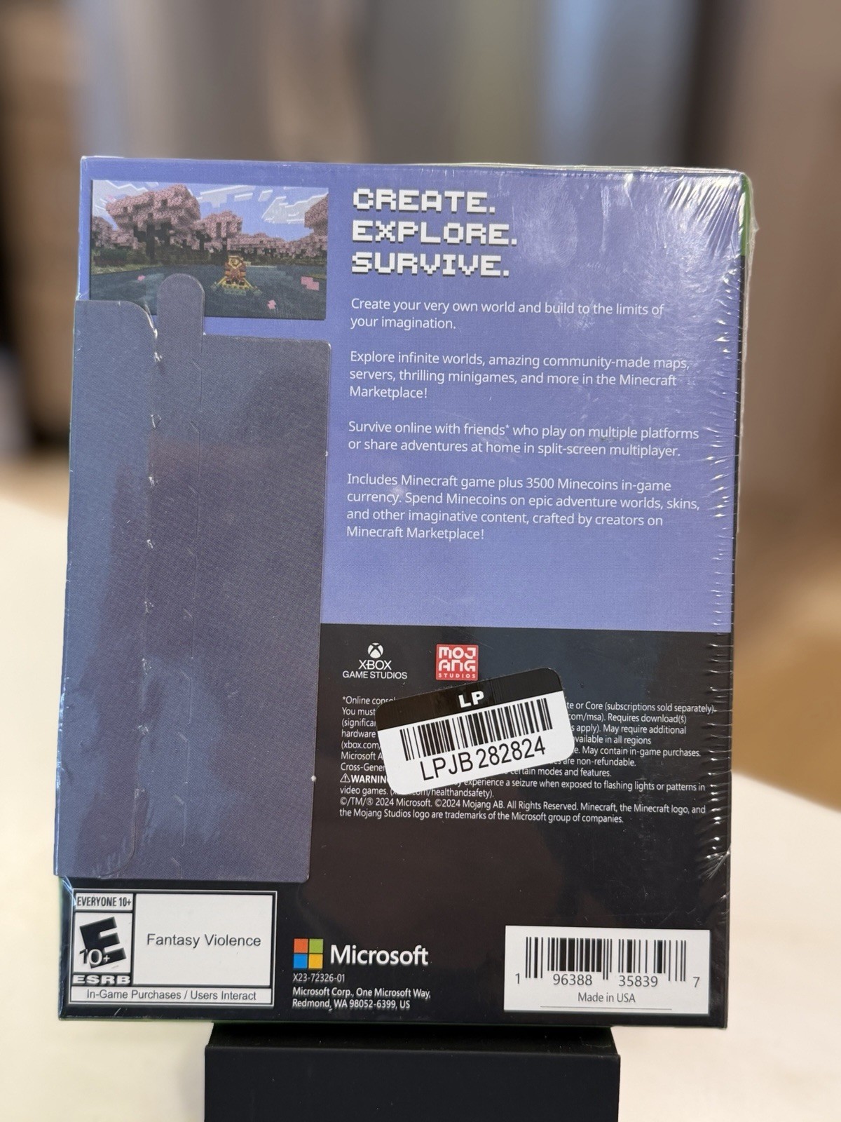 Minecraft No Disc with 3500 Digital Code Minecoins XBox One / Series X New