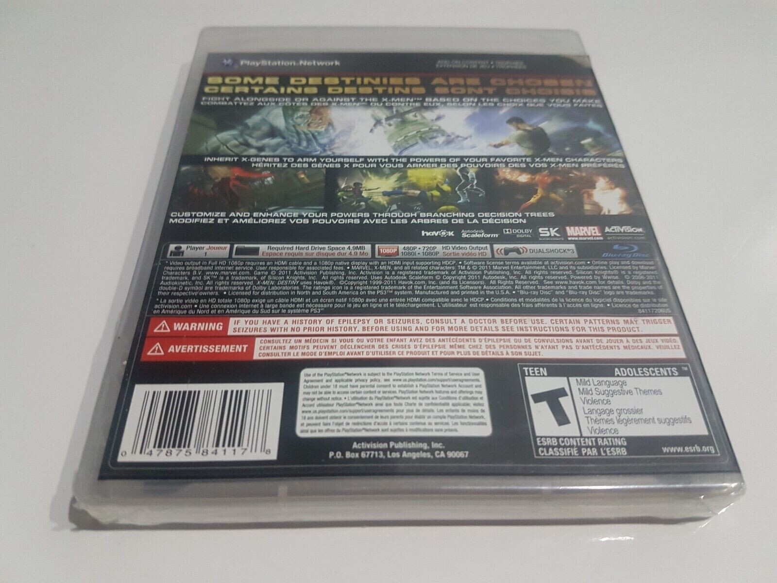 X-Men: Destiny [PS3] [PlayStation 3] [2011] [Brand New Factory Sealed!]