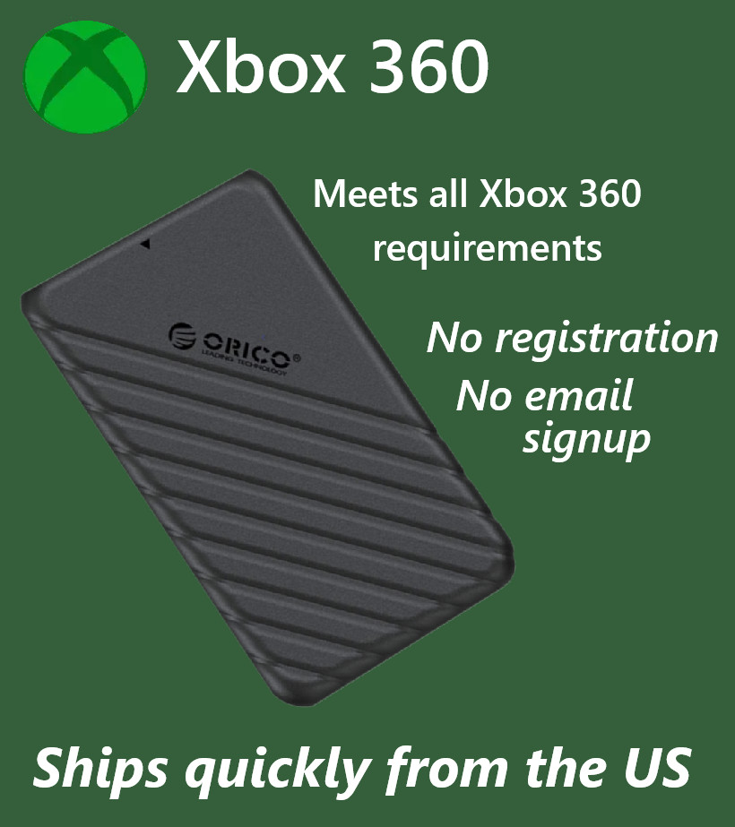 Xbox 360 1tb 500GB Option External Hard Drive (for all models)Orico Gaming Drive