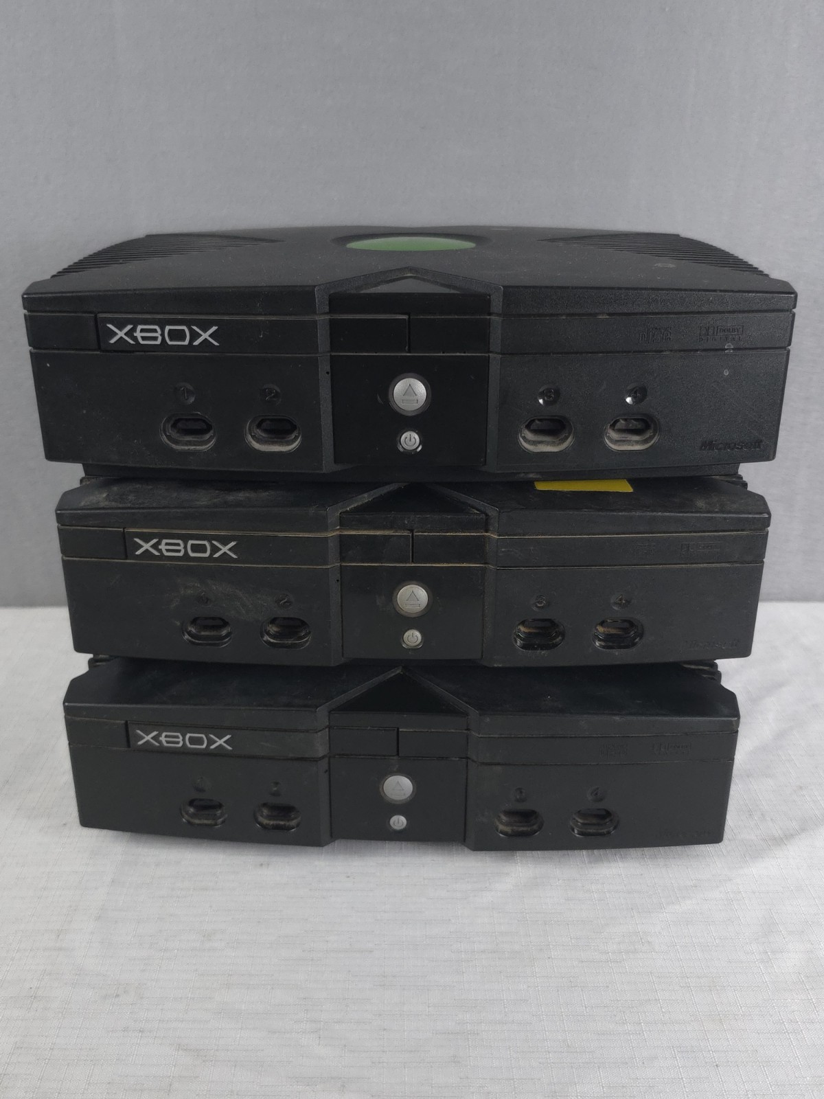 Microsoft Original Xbox Console Lot of 3 Tested Broken For Parts Repair Only