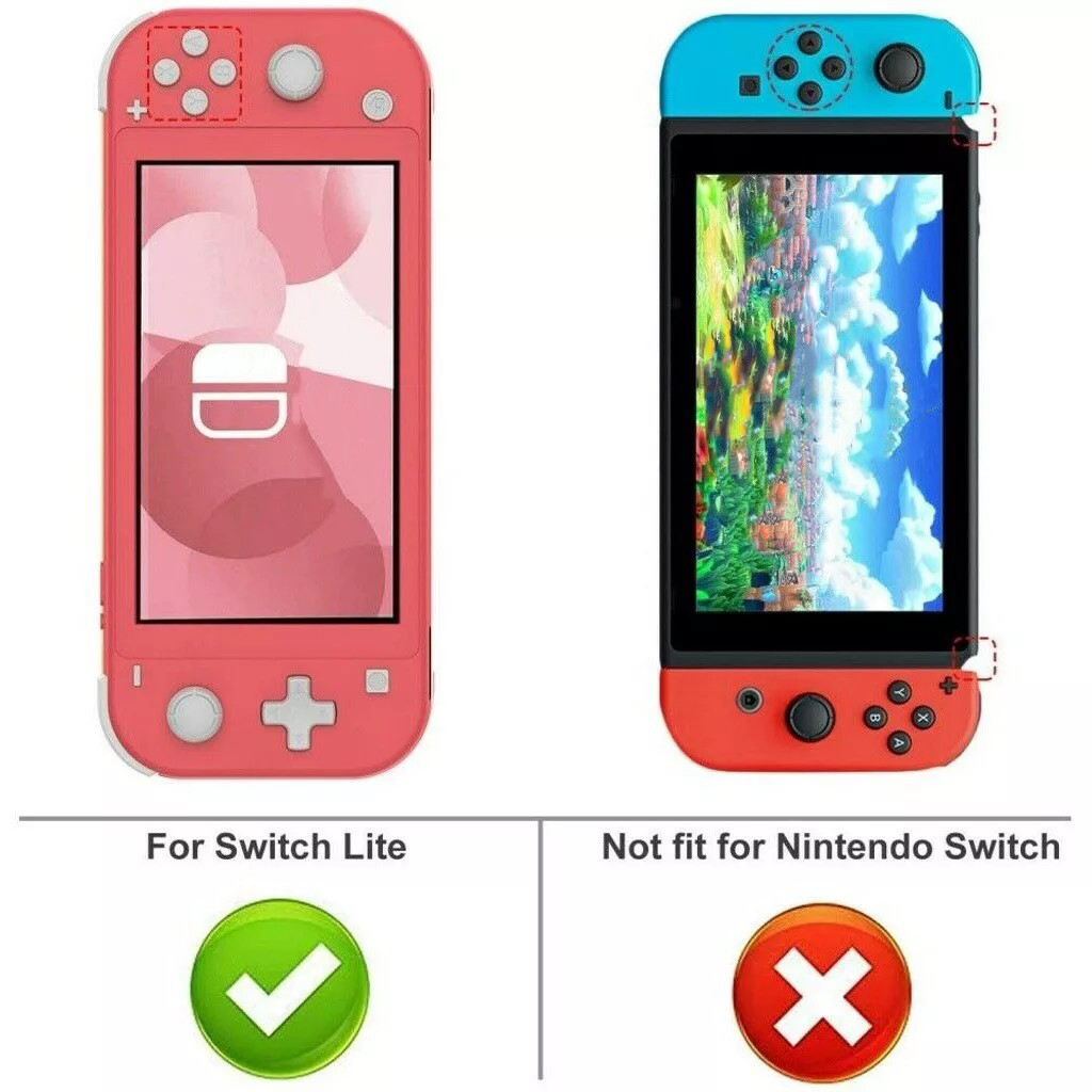 For Nintendo Switch Lite Case – Clear Soft TPU Silicone Transparent Back Cover