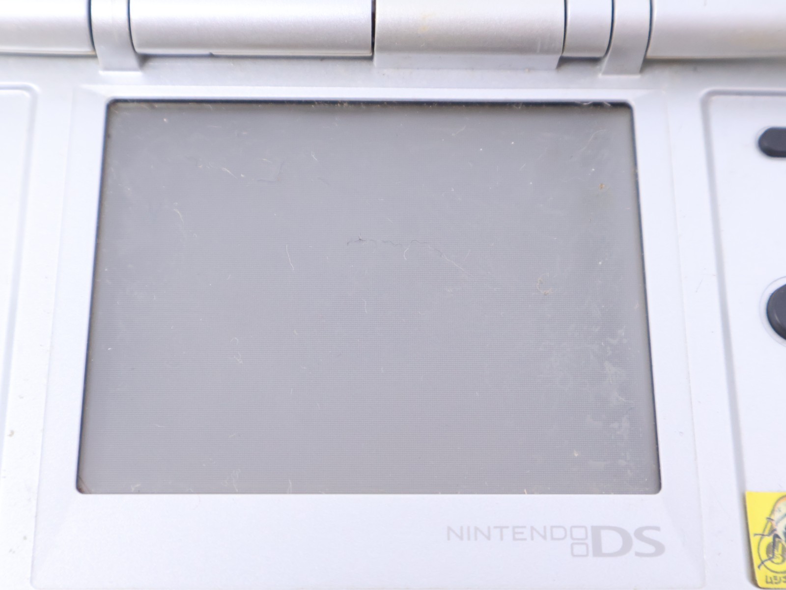 Nintendo DS Titanium Silver For Parts Handheld Console Good Shell & Hinge