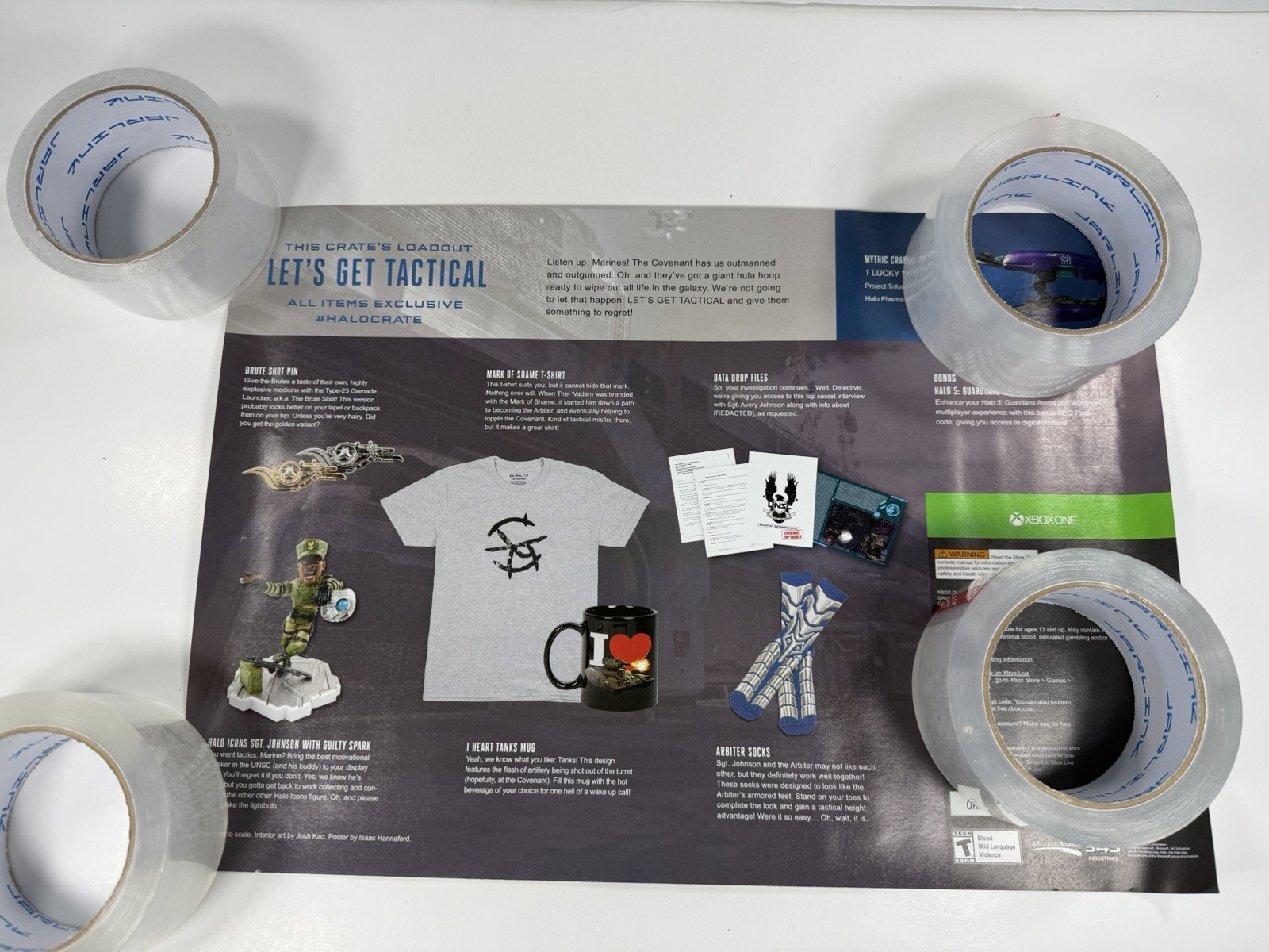 Halo Legendary Loot Crate LETS GET TACTICAL Halo Icons Johnson 100% Complete