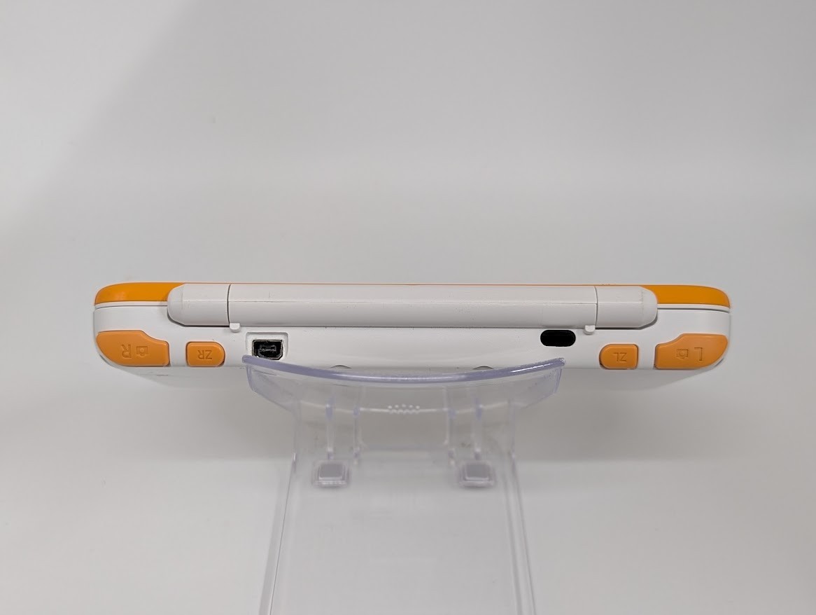 B112 Nintendo new 2DS console LL XL Orange x White Japan w/pouch pen adapter