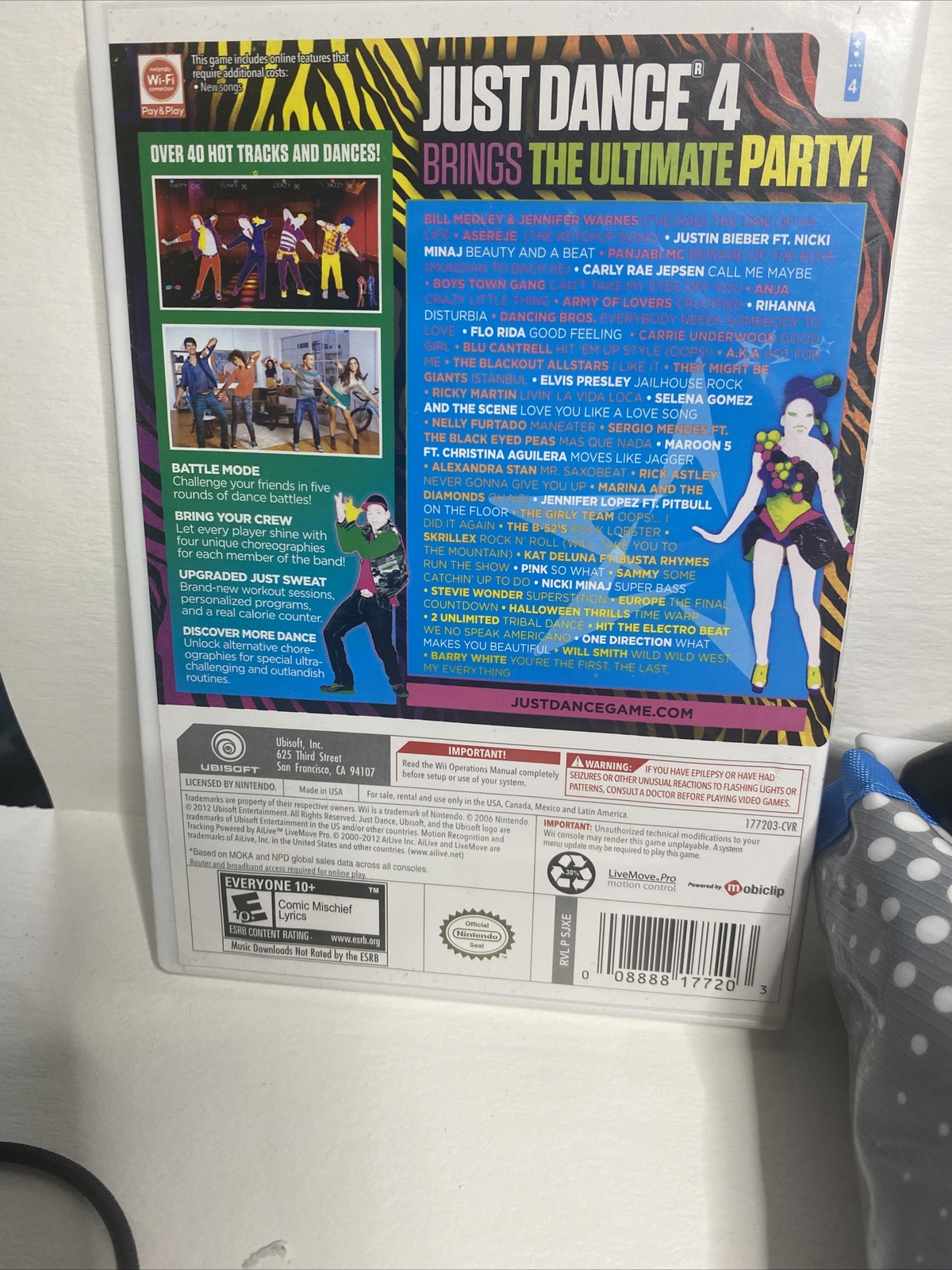 Just Dance 4 (Nintendo Wii, 2012) Complete with Manual