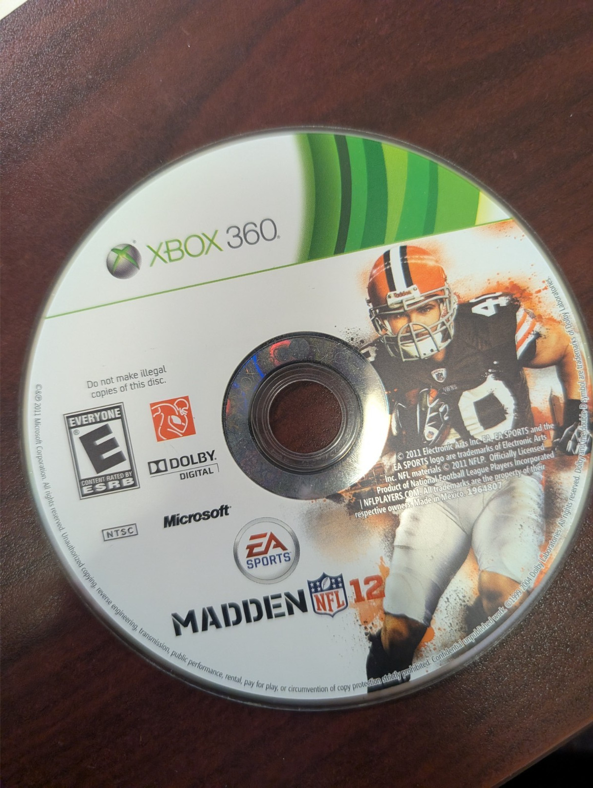 Madden NFL 12 (Microsoft Xbox 360, 2011) NO TRACKING – DISC ONLY