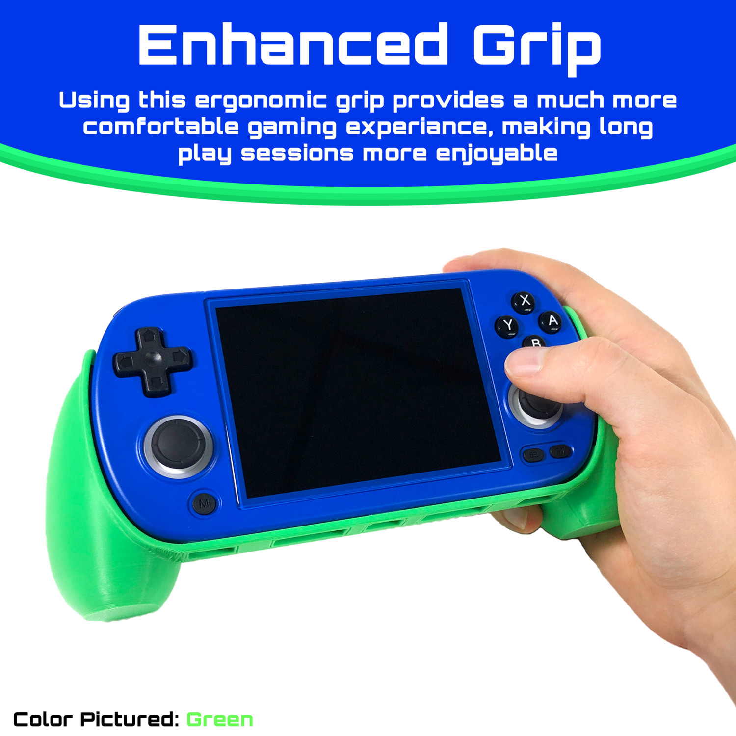 Anbernic RG40XX H Comfort Grip Case 2-in-1 Screen Protector – 3D Printed