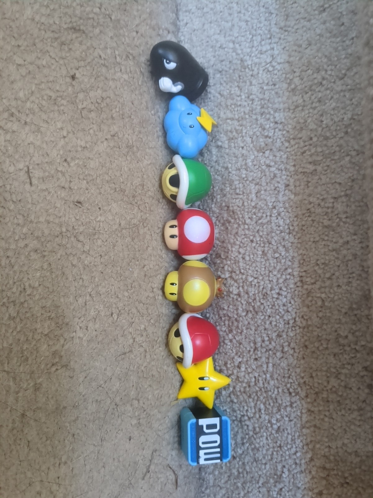 2008 Nintendo Super Mario Kart Wii Magnet Figure FULL Set POW Mushroom Cloud