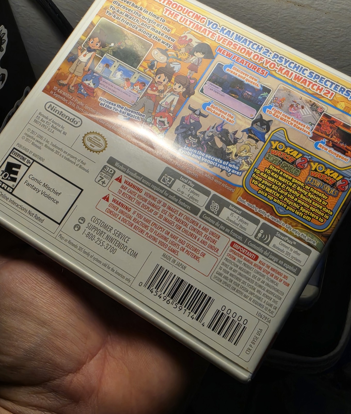 Yo-kai Watch 2 Psychic Specters (Nintendo 3ds Game) -Tested & Working-