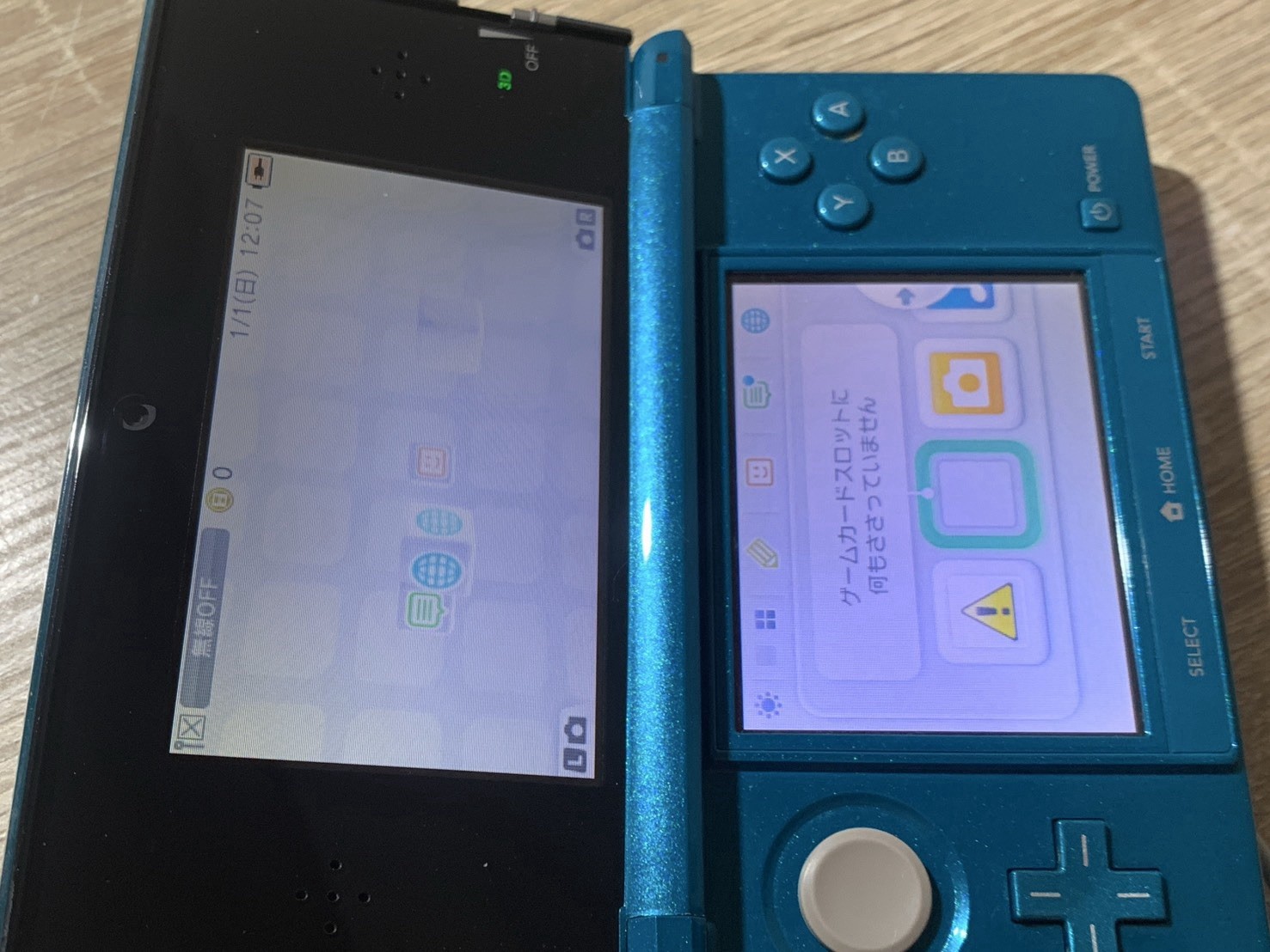 0711 Nintendo 3DS Aqua Blue Very Good TESTED 290g