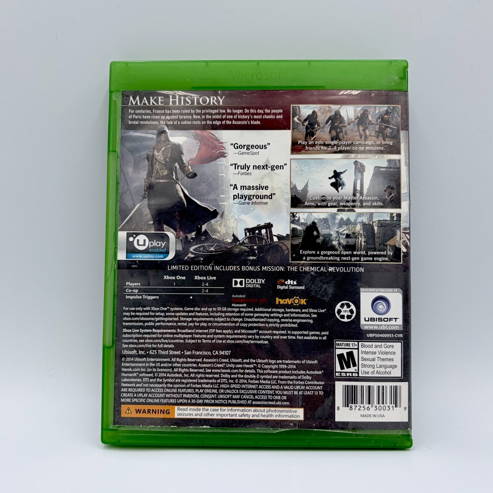 Assassin’s Creed Xbox One Lot 4 Games Unity Ezio Collection Syndicate Origins
