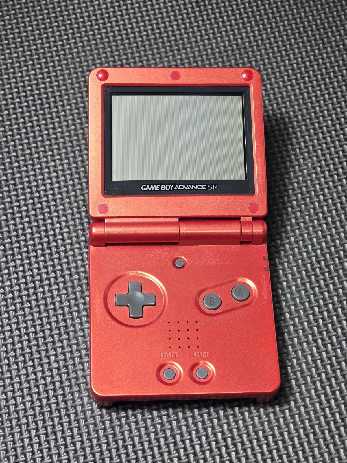 Nintendo Game Boy Advance SP AGS-001 Flame Red Console Tested Working READ DESC