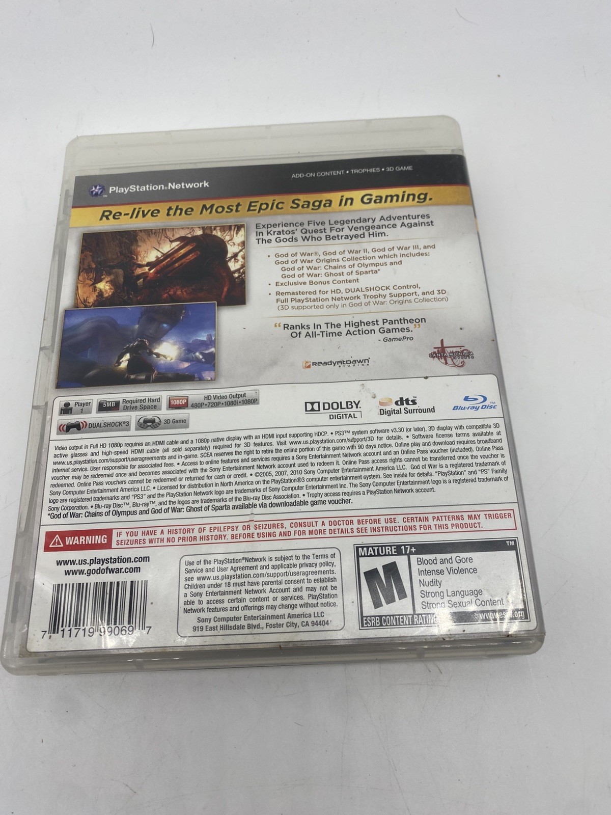 God Of War Saga 5 Full Games PlayStation 3 PS3 Tested Working Great Condition