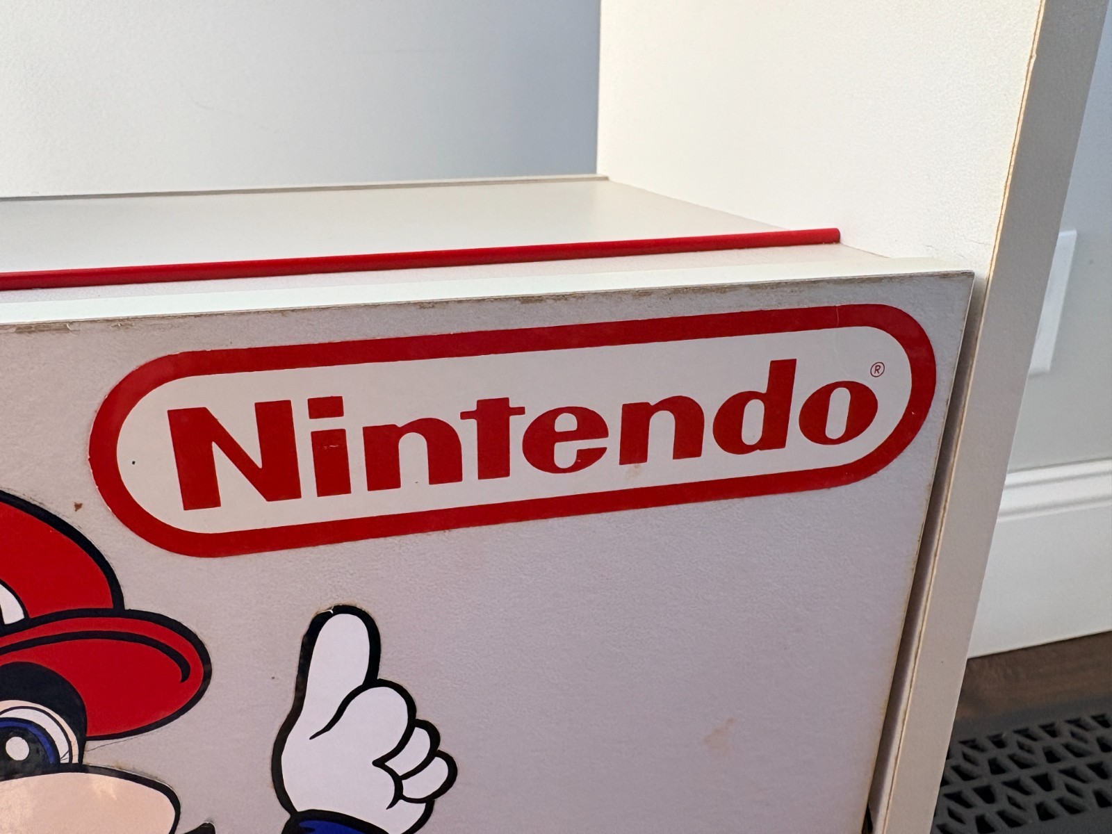 Vintage 1989 Nintendo Mario Video Game Rolling Storage Cart Cabinet