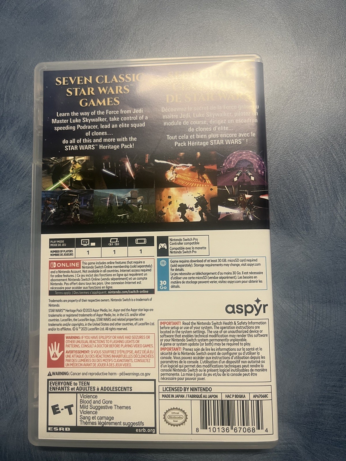 Star Wars Heritage Pack – Nintendo Switch – NEW – FREE SHIPPING