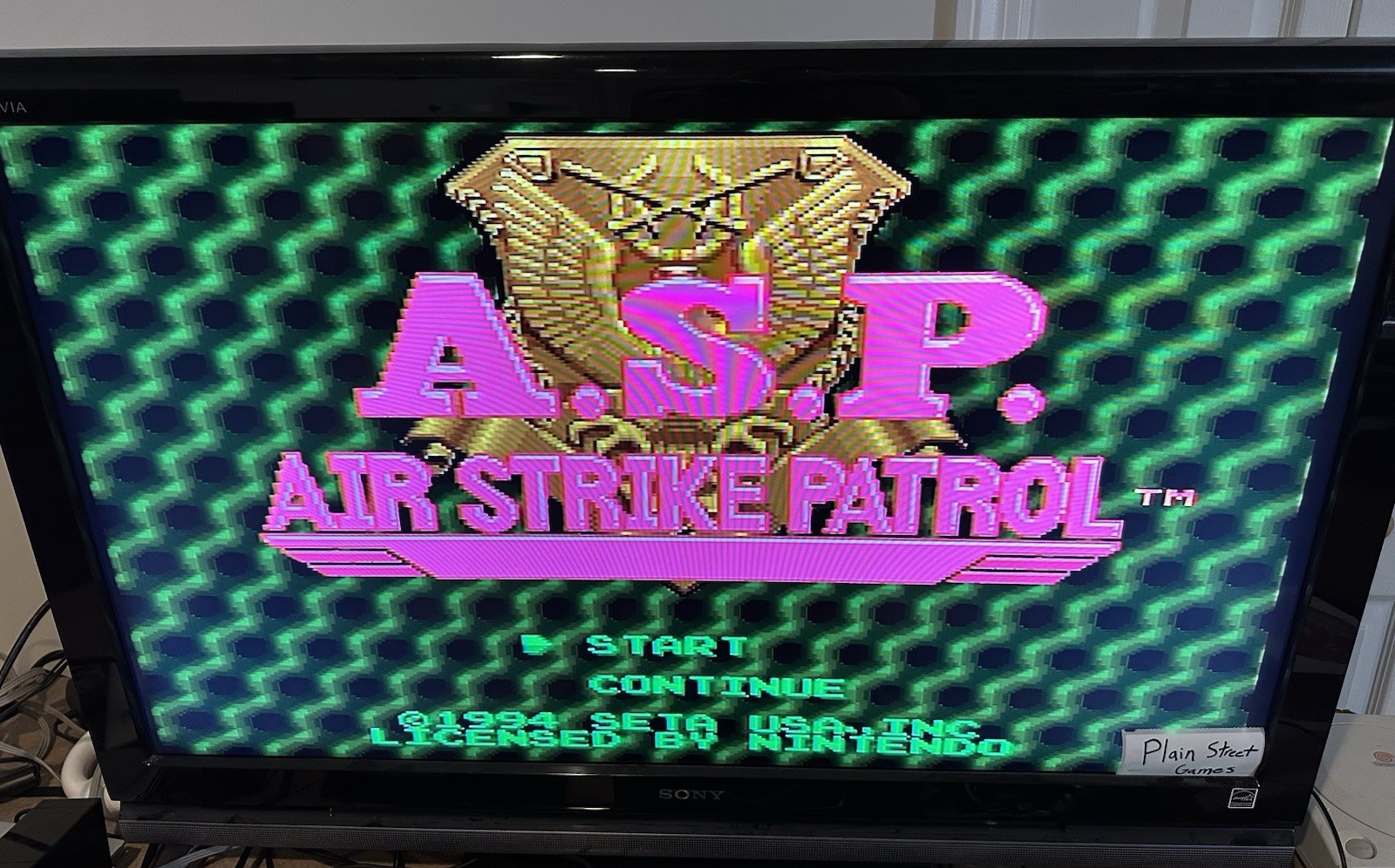 A.S.P. Air Strike Patrol (SNES) Super Nintendo CIB Complete + Poster Tested SETA