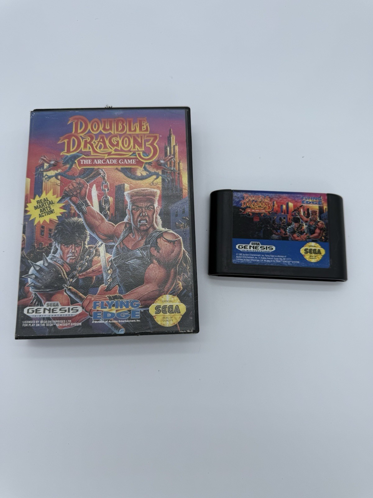 Double Dragon 3 The Arcade Game For Sega Genesis Tested Working W/ Original Case