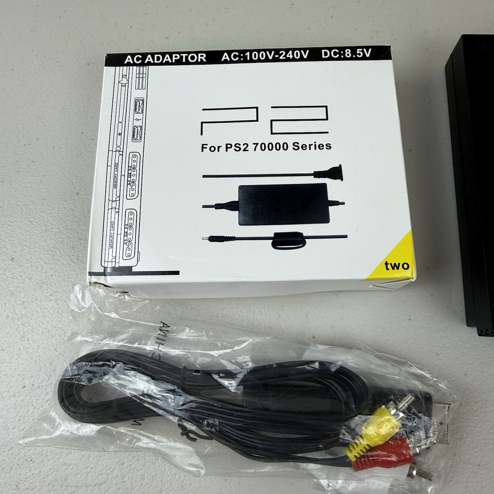 PlayStation 2 PS2 Slim SCPH-75001 Console Controller Power AV Cables Bundle