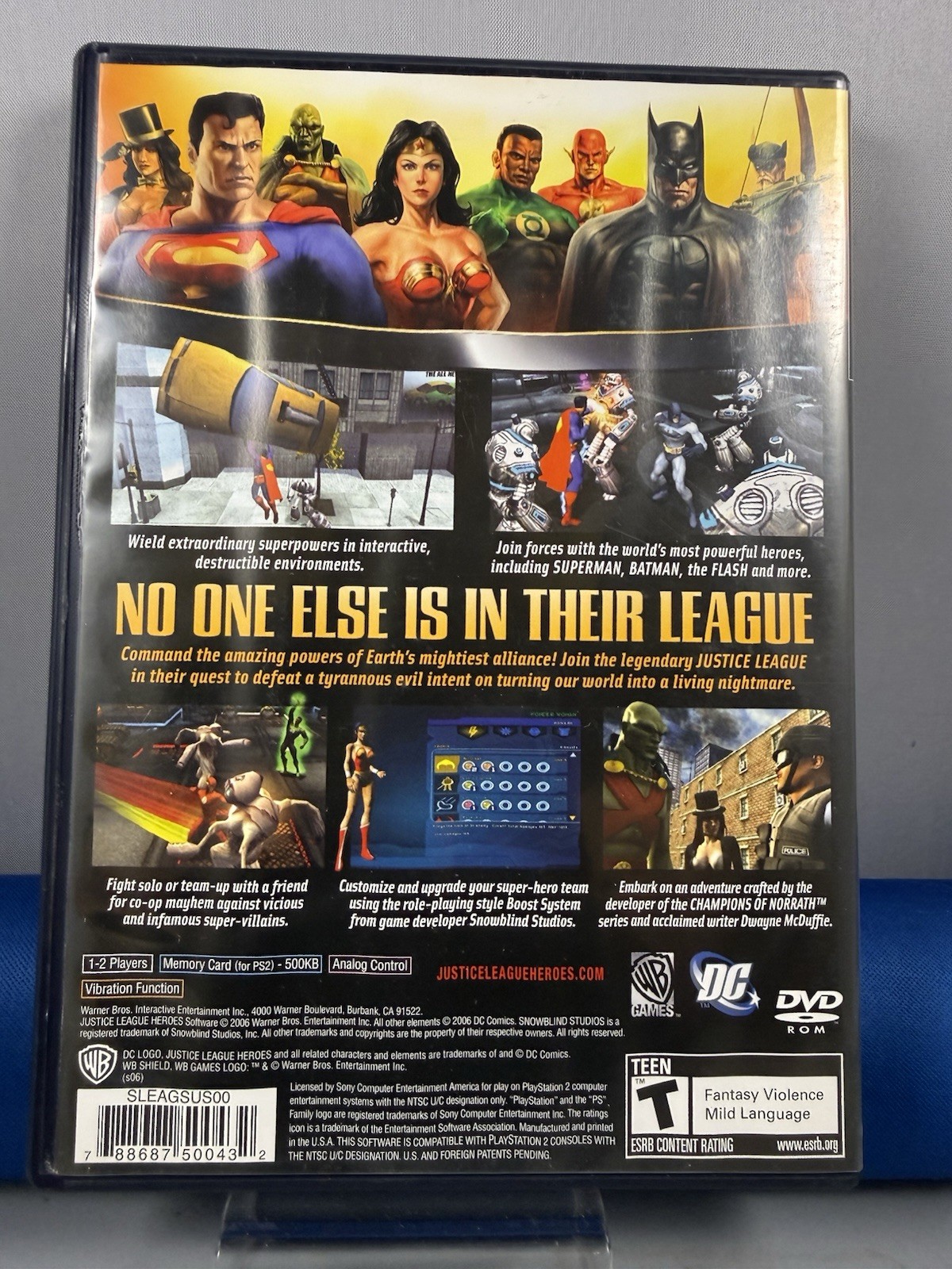 Justice League Heroes Sony PlayStation 2 Warner Bros Manual NTSC-U/C Action 2006