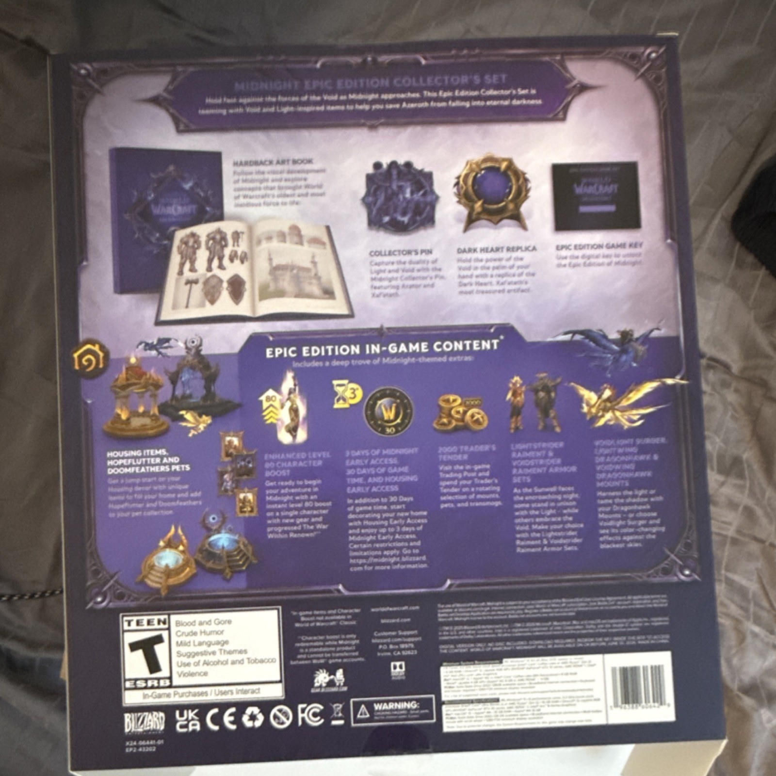 WORLD OF WARCRAFT: MIDNIGHT COLLECTOR’S EDITION: NO GAME CODE