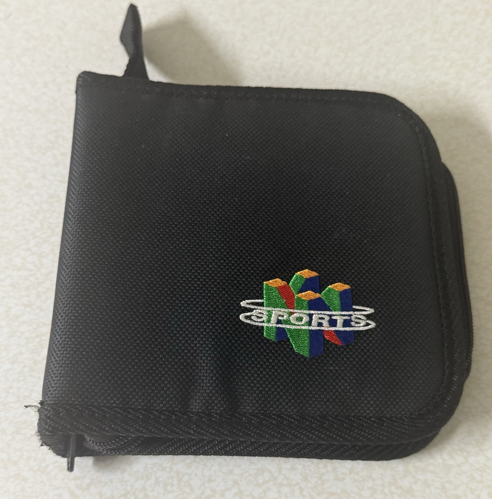 Authentic Nintendo 64 N64 Sports Carrying Case Black Game Wallet Storage Holder!