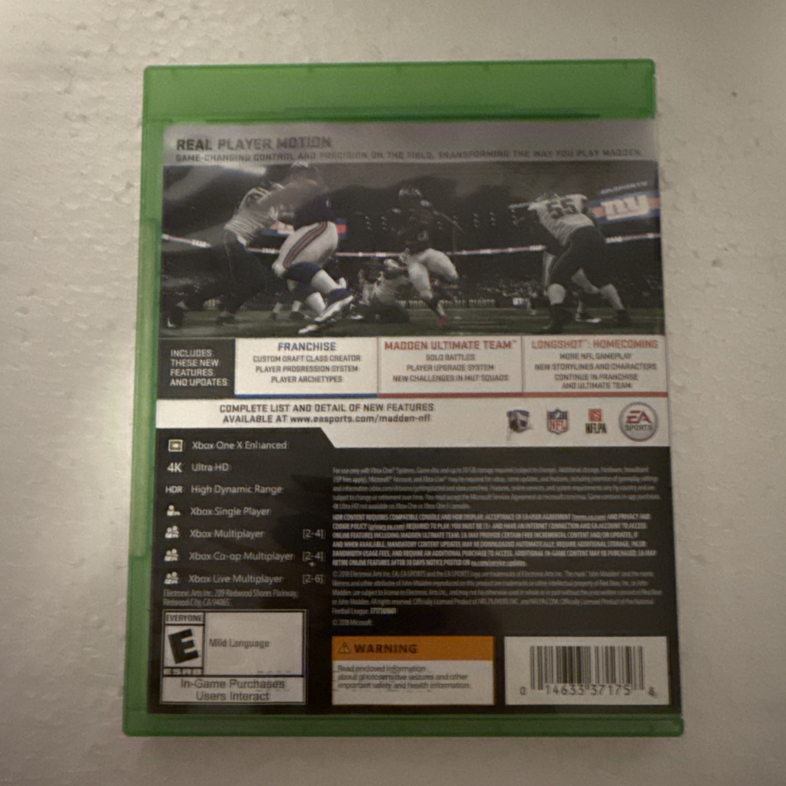 Madden NFL 19 For Xbox One American Football Sports Very Good 9E