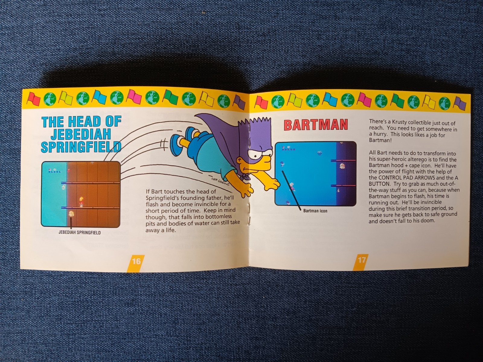 The Simpsons: Bart vs. the World (Acclaim, 1991) Game w/ Manual ~ Tested, Works