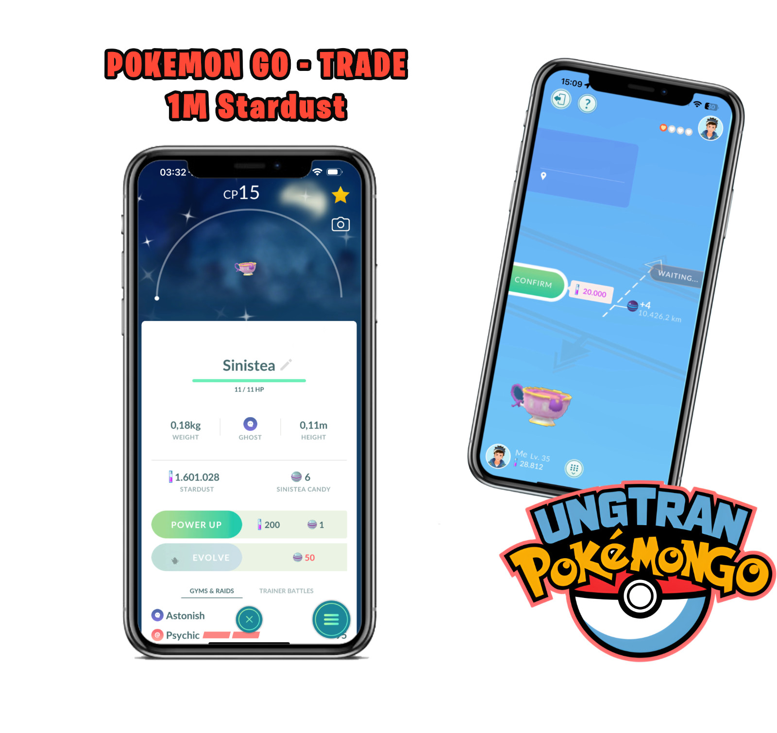 Shiny Sinistea (Ph0ny from) – TR-DE 1M stardust