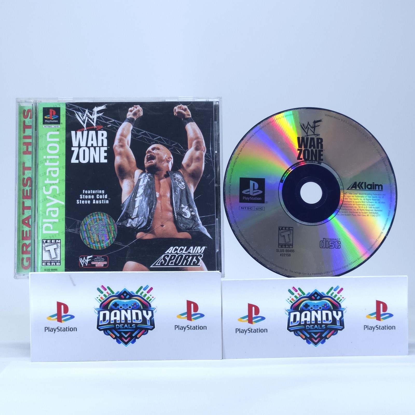 WWF Warzone PS1 CIB W/ Manual – PlayStation