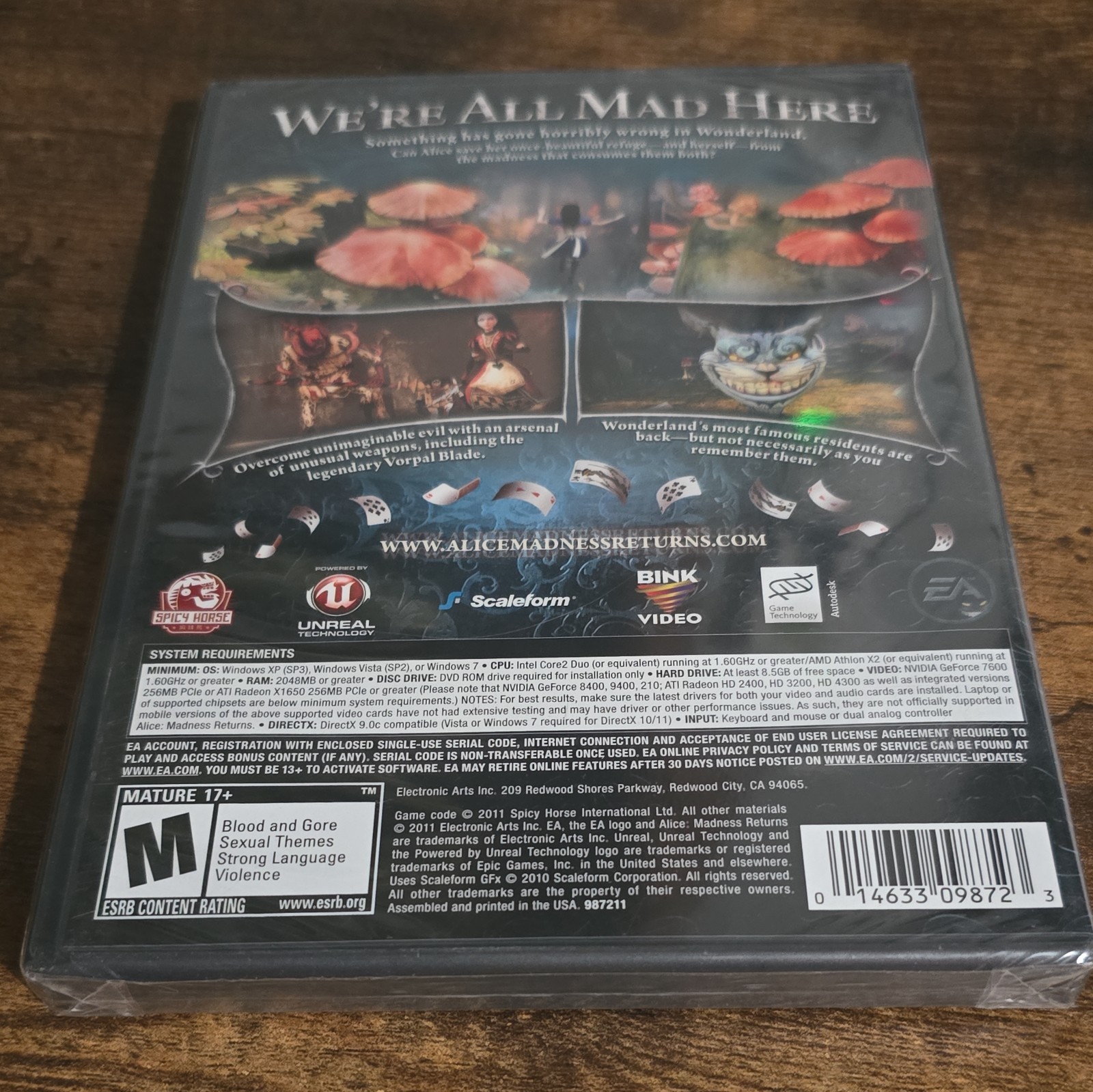 ​Alice Madness Returns PC (DVD-ROM 2011) BRAND NEW FACTORY SEALED NTSC US