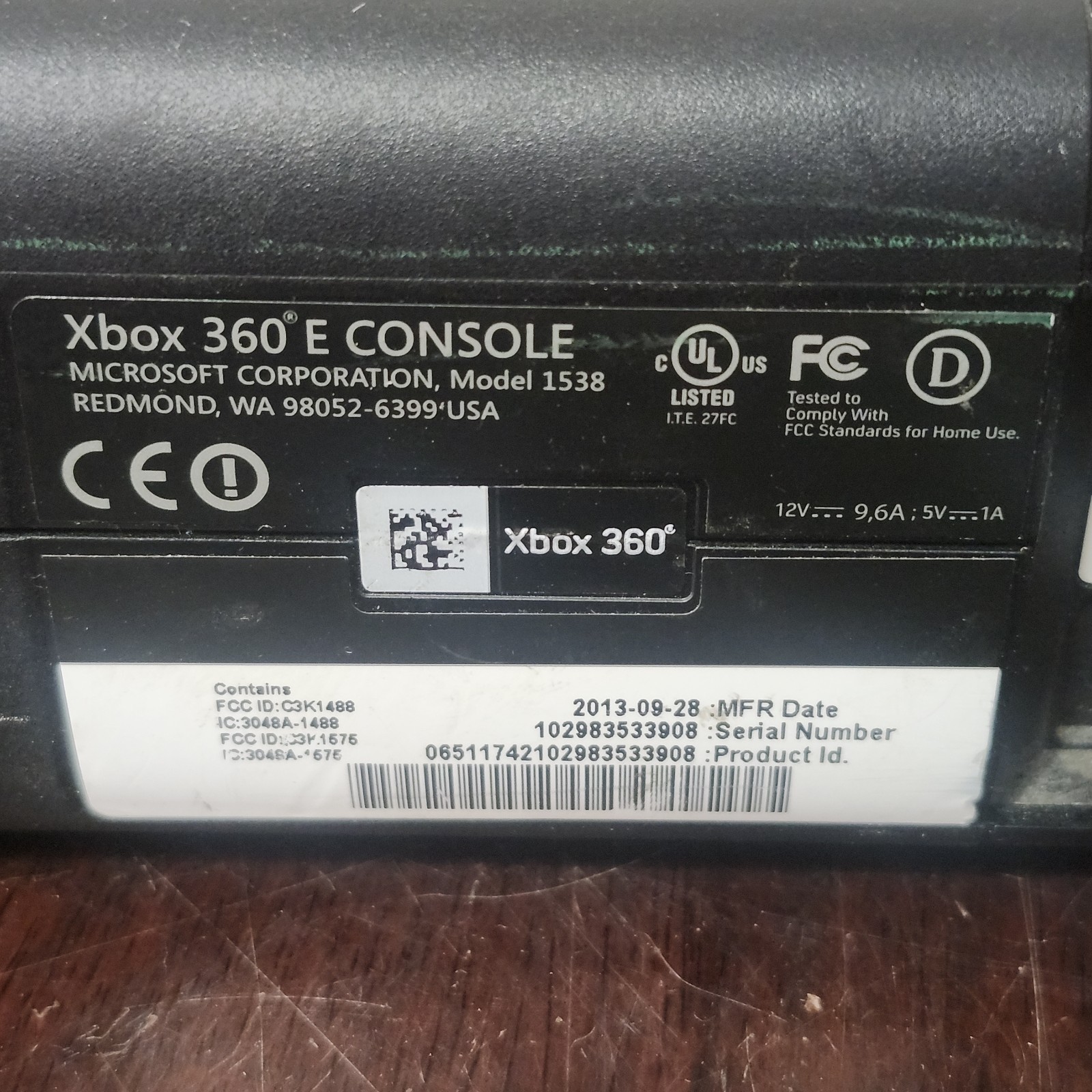 Xbox 360 E 1538 Console 250GB HDD Bundle Controller Power HDMI Kinect TESTED